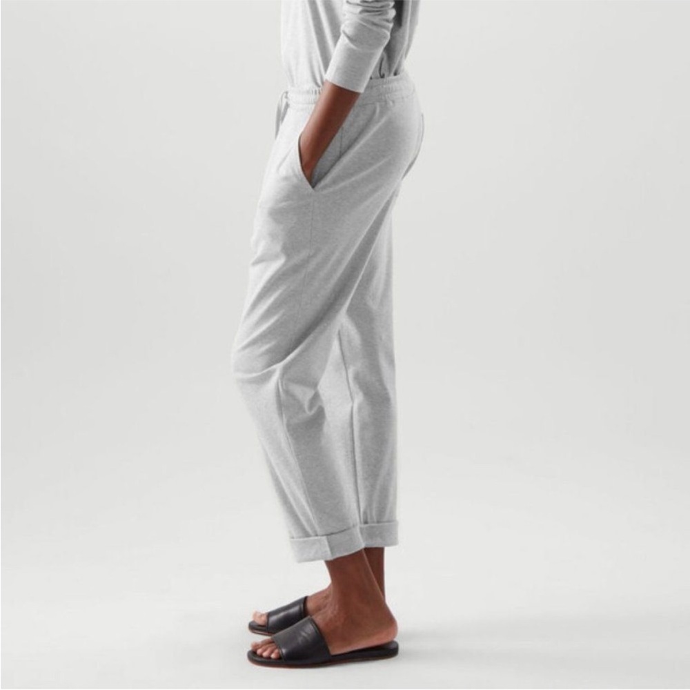 COS slim-Fit jersey joggers light grey